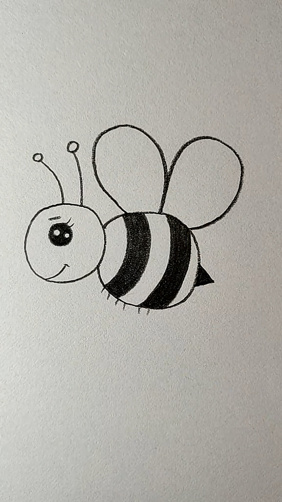 飞舞的蜜蜂简笔画图片