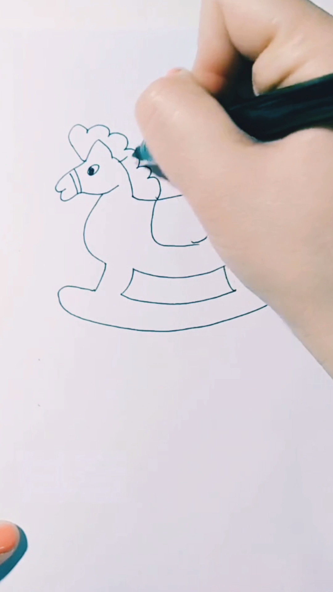 简笔画小木马