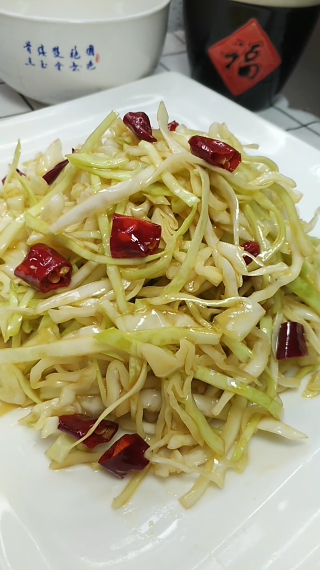 家常菜#炝拌包菜丝教程