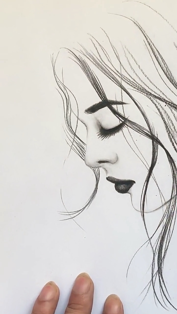 素描#睡美人这幅画就算完成了,喜欢的可以收藏