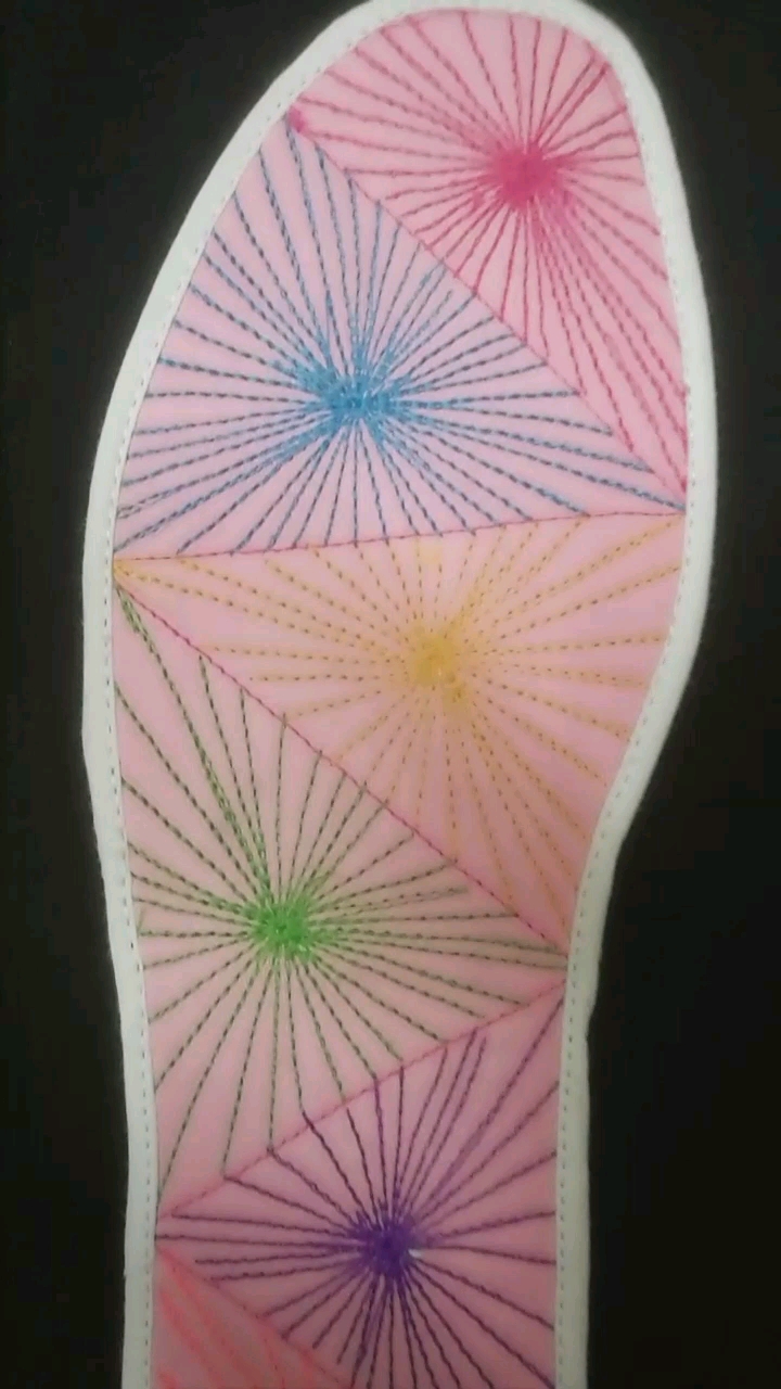 缝纫机扎鞋垫的花样图片