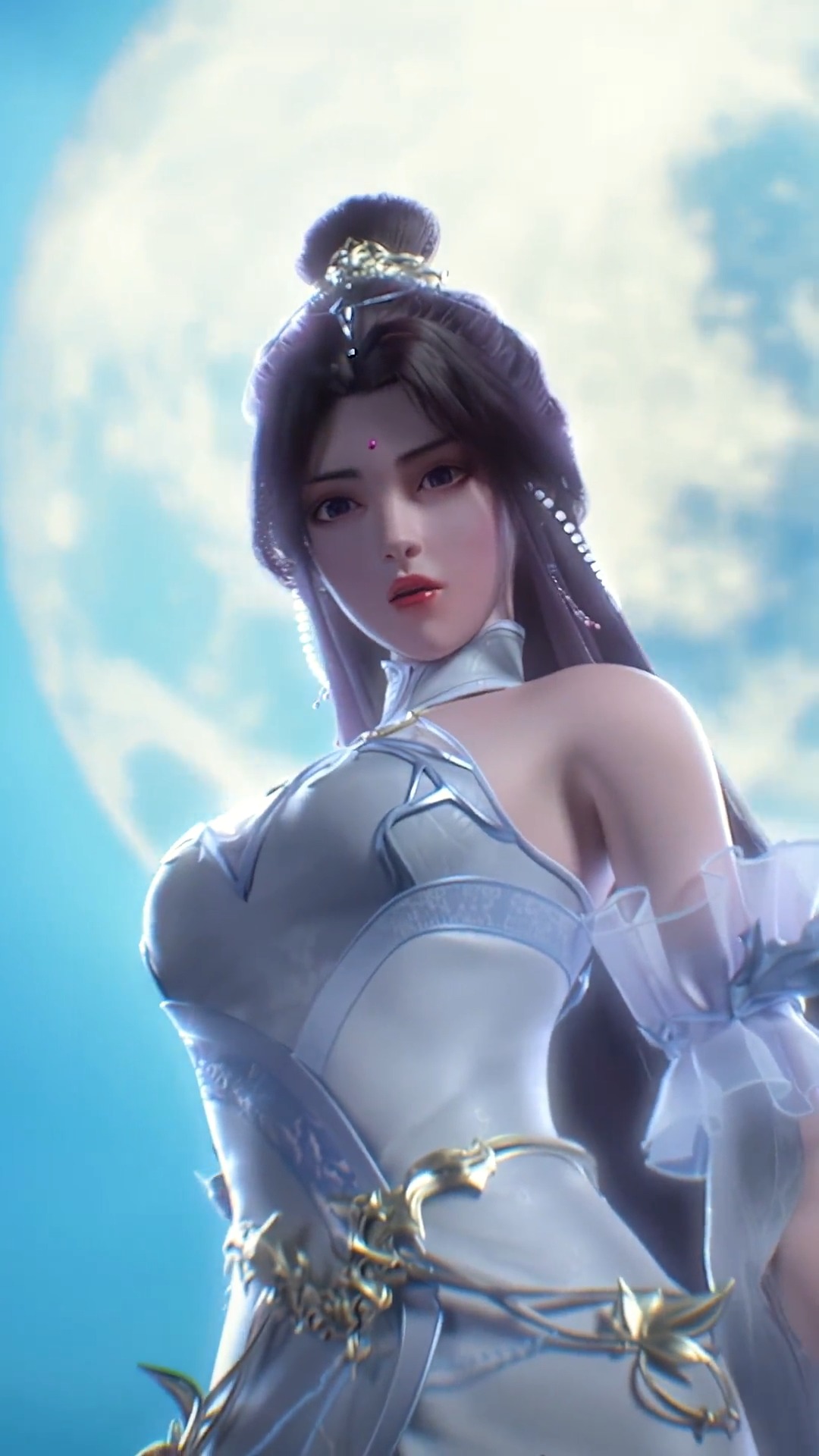 月婵主身大战石昊,目标是斩杀次身清漪嘛 #完美世界动漫 #国漫女神
