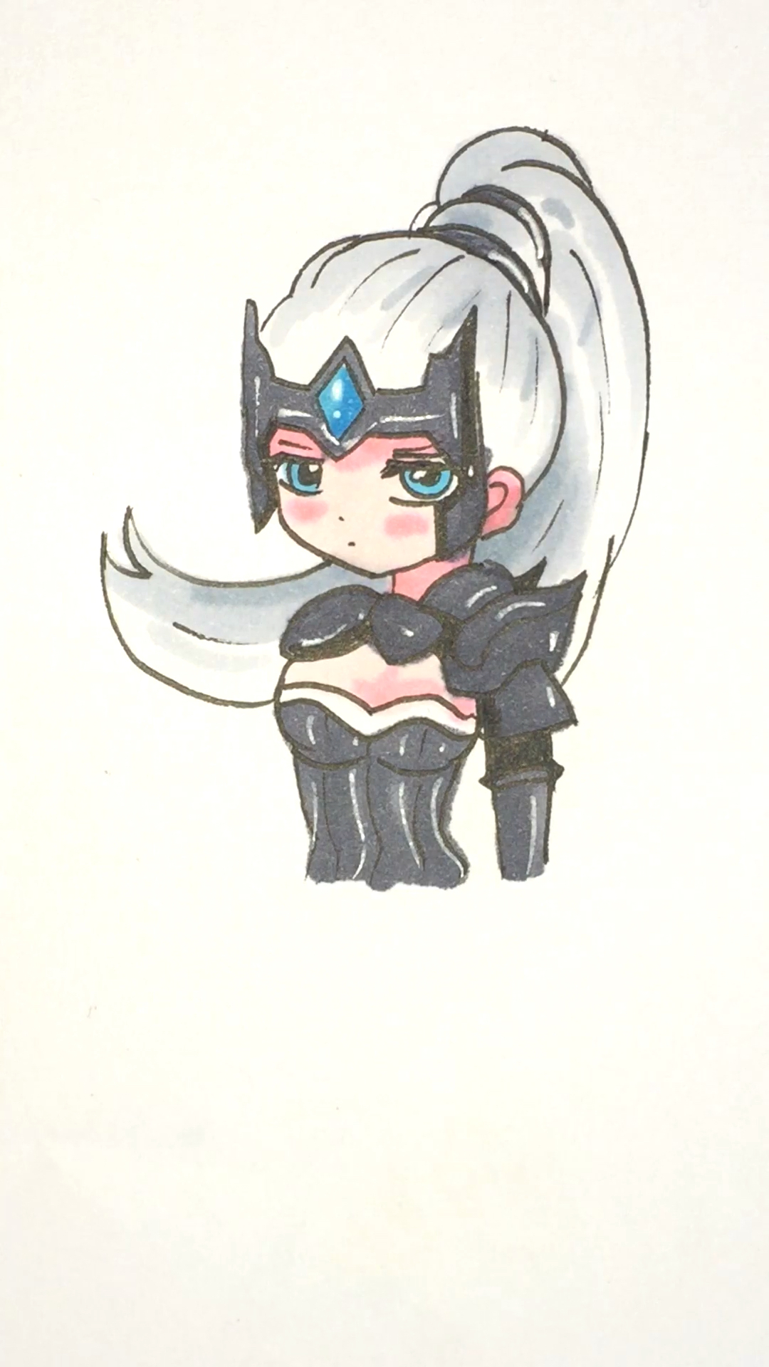 这是高手#王者荣耀之露娜简笔画,今天,是对面的坏日子!-度小视