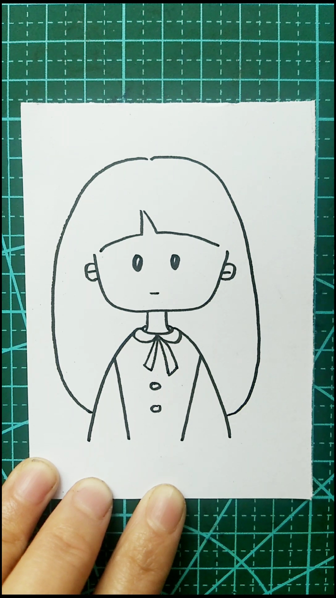 简笔画#教你画文静的小女孩-度小视