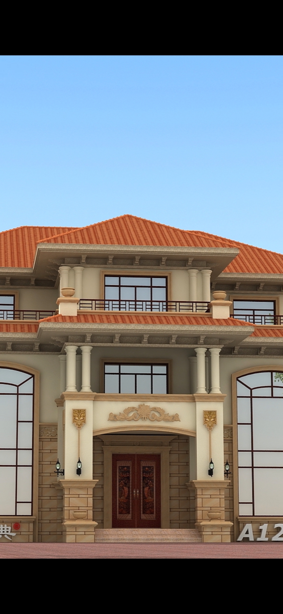 配色优雅温暖,气质高端的欧式三层别墅