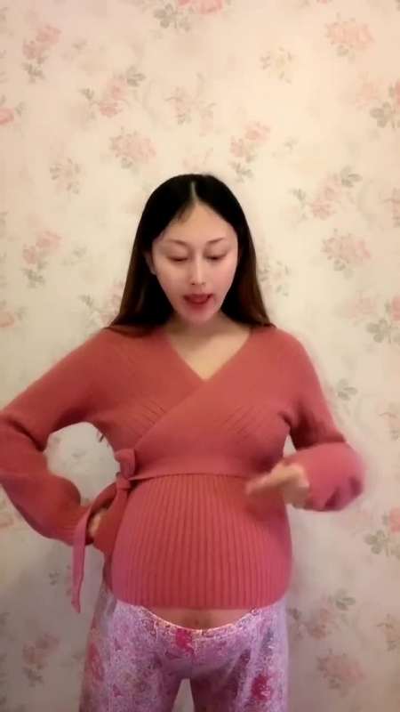 第一次见到肚子这么大的孕妇,40周3天,终于快要卸货了-度小视