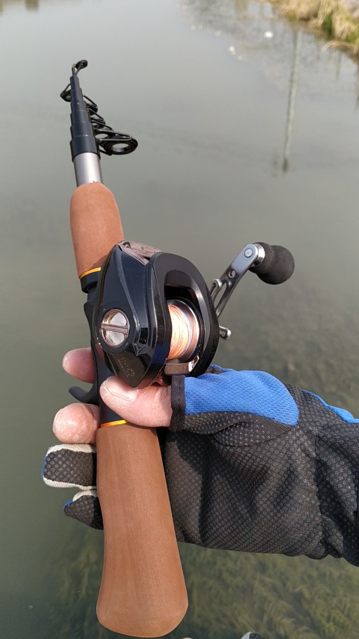 户外钓鱼#网红迷你路亚竿