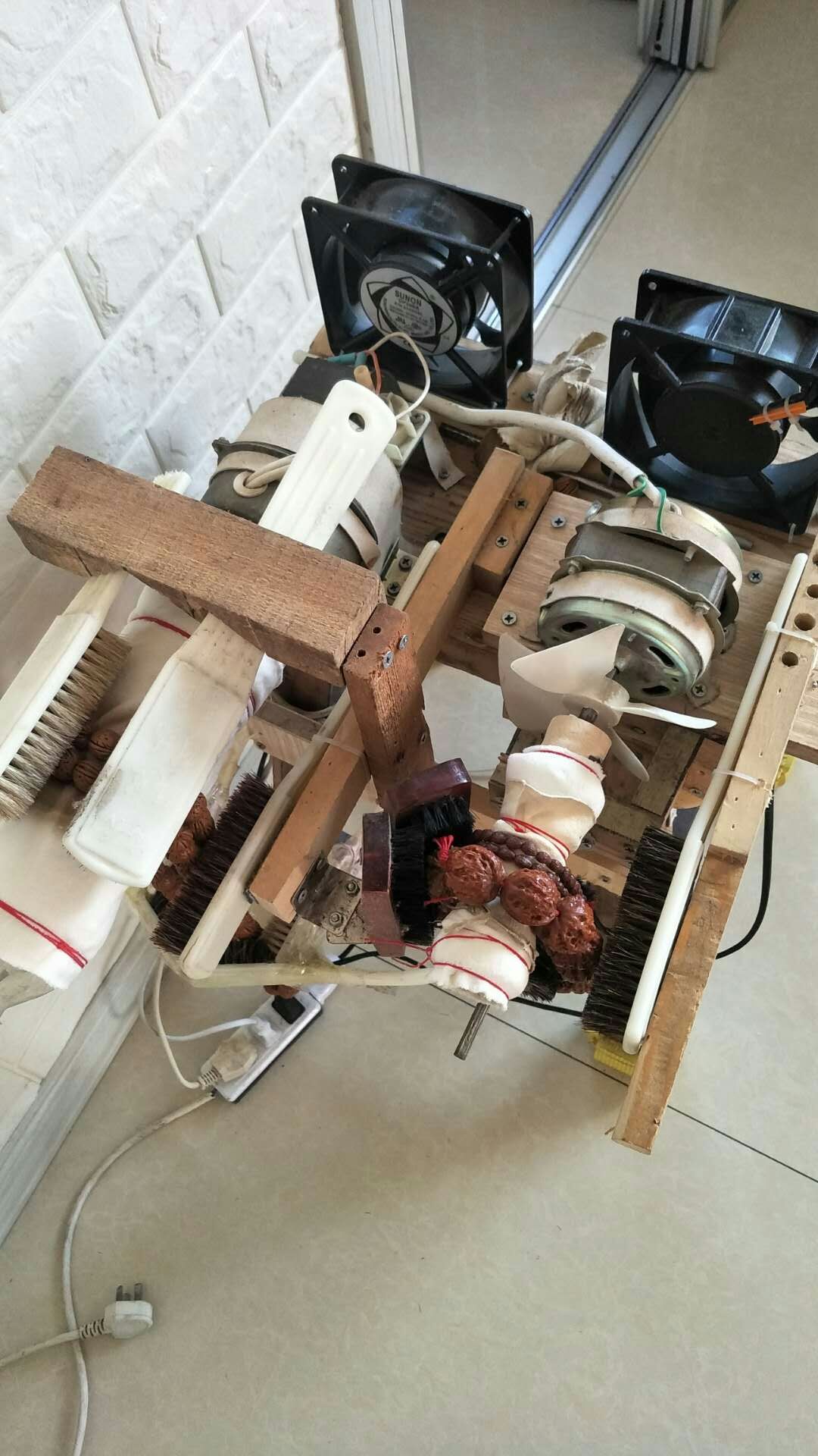 看看自制的盘串机盘出来的效果好不好,大家给个建议