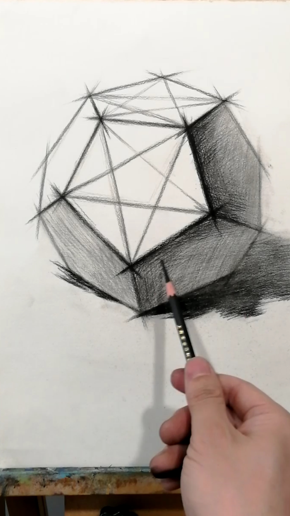 美术生#基础素描~教你画多面体结构素描