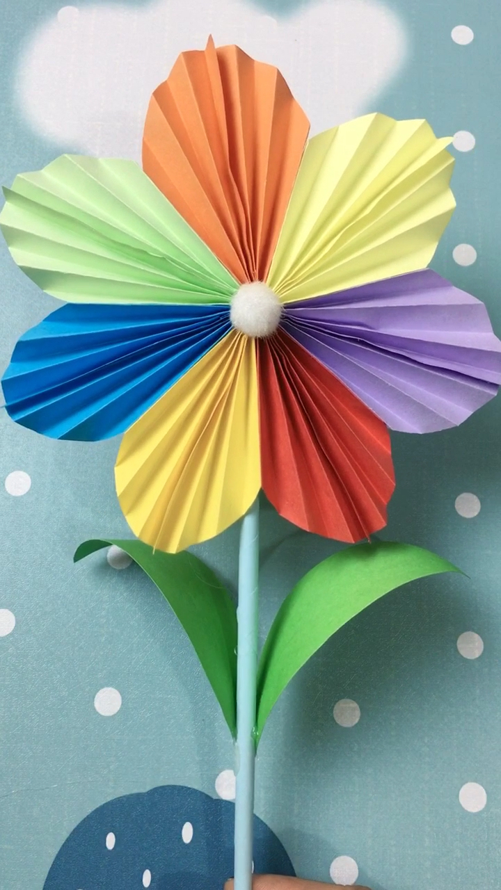 七彩折纸花…简单好看…