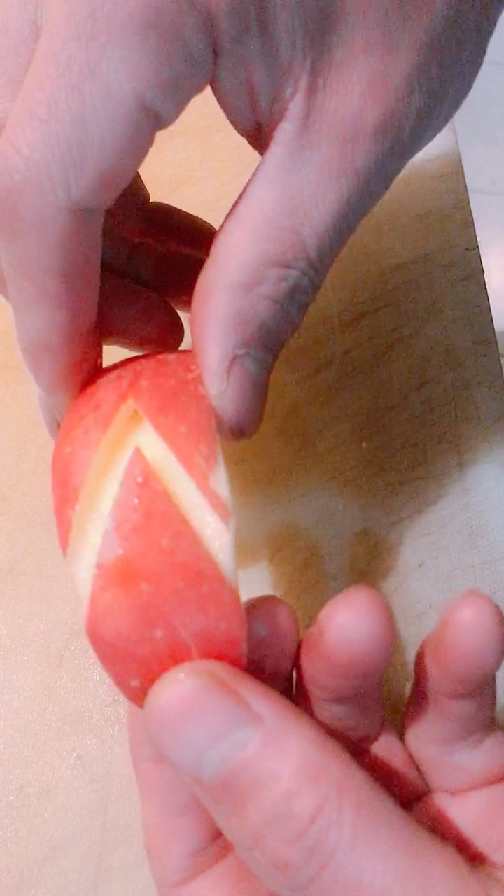 苹果摆盘,切法二.