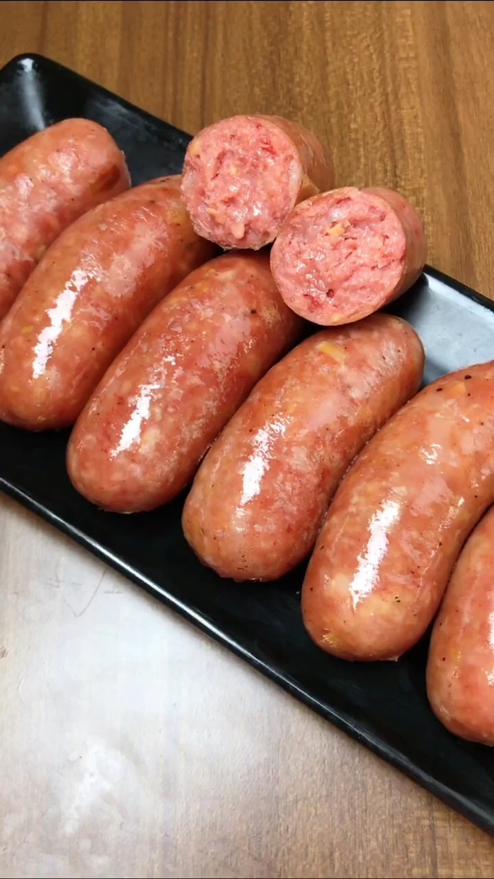 脆皮纯肉烤肠,学会再也不用去买啦