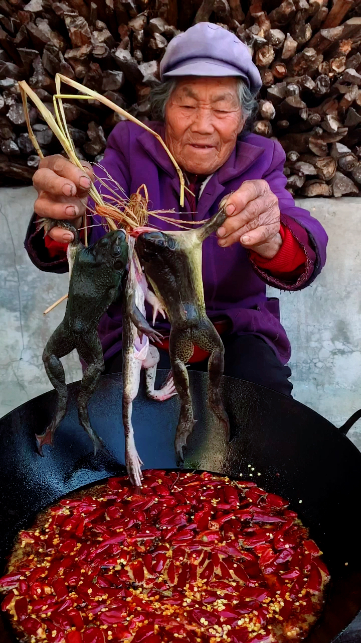自制美食#山里人吃蛤蟆