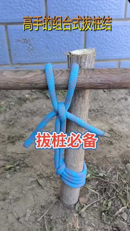 老一辈人才会的拔桩结,既牢靠又简单,包你2秒钟学会!