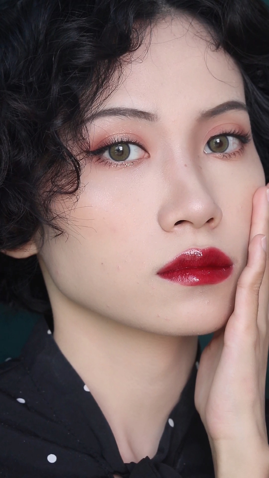 化妆教程#集美们快来看看这个人间富贵花妆容