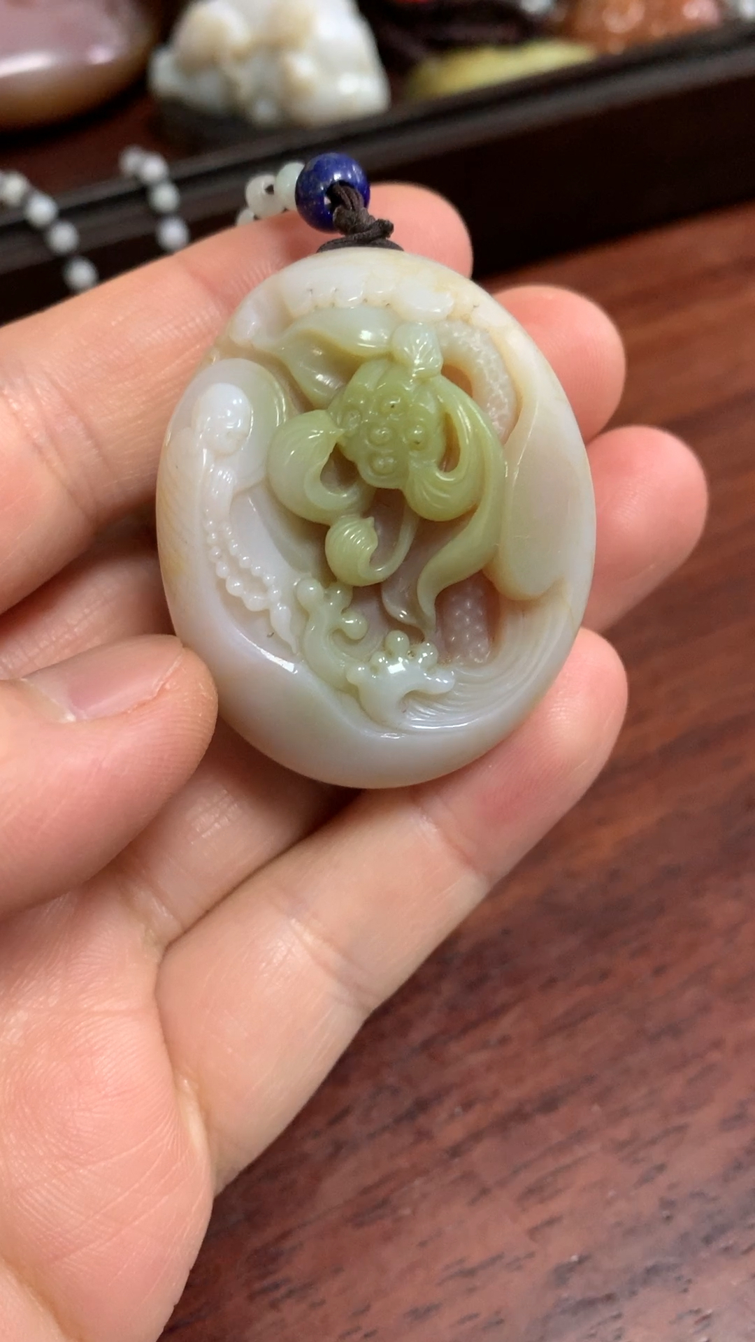 雨花石,蛋白雕件