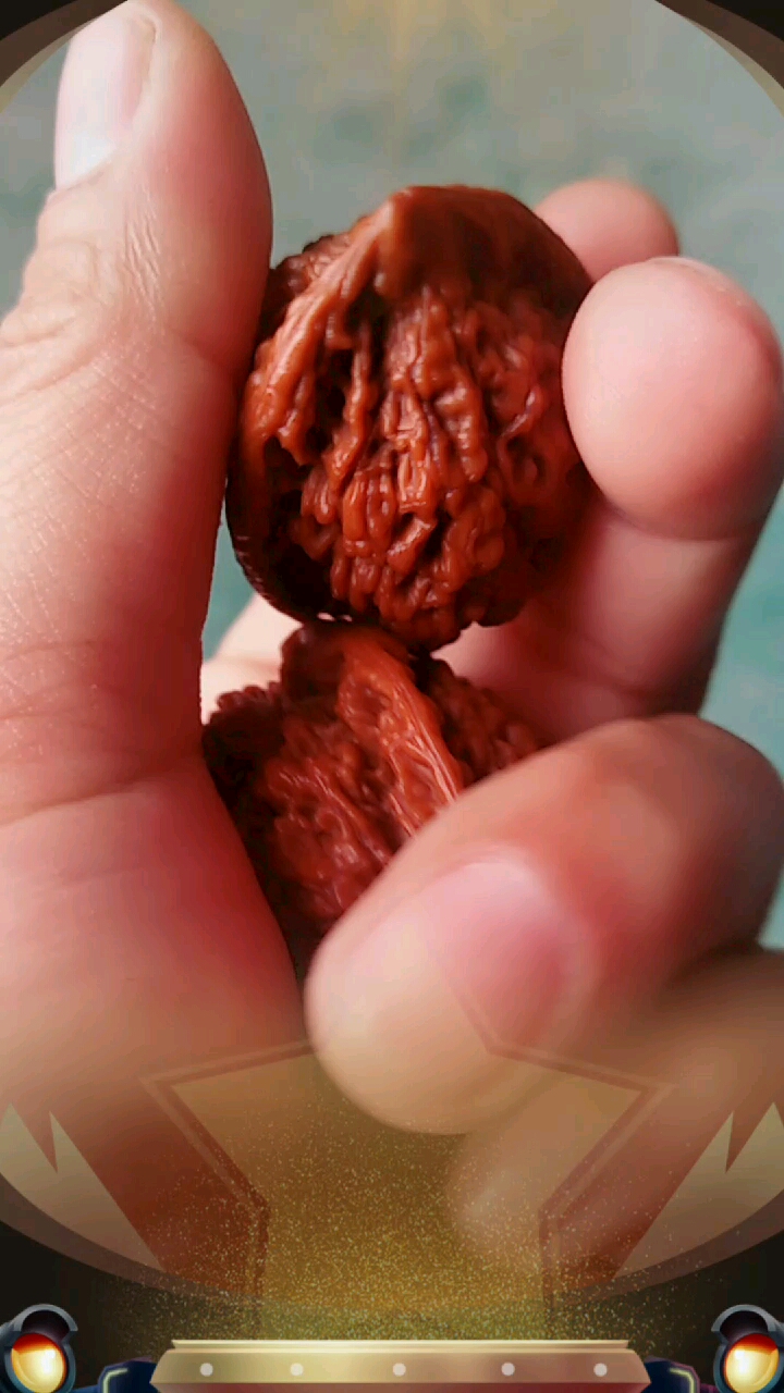 文玩核桃#纯手盘,包浆挂瓷