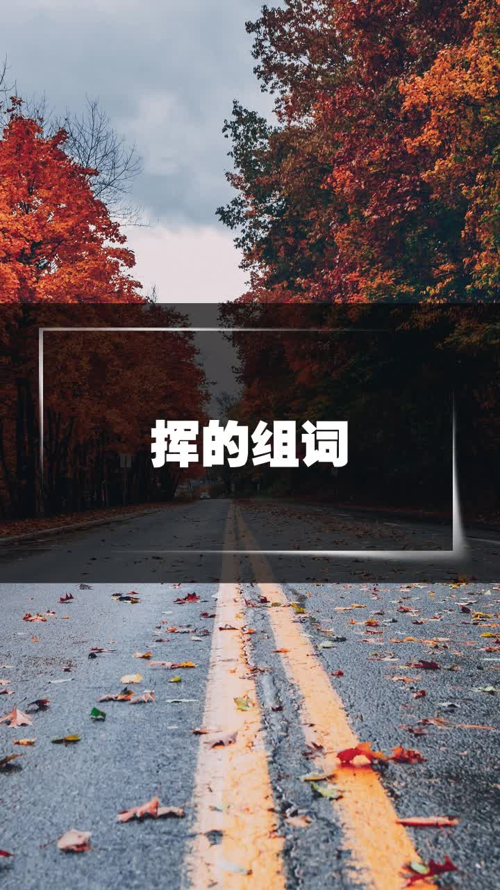 挥的组词图片