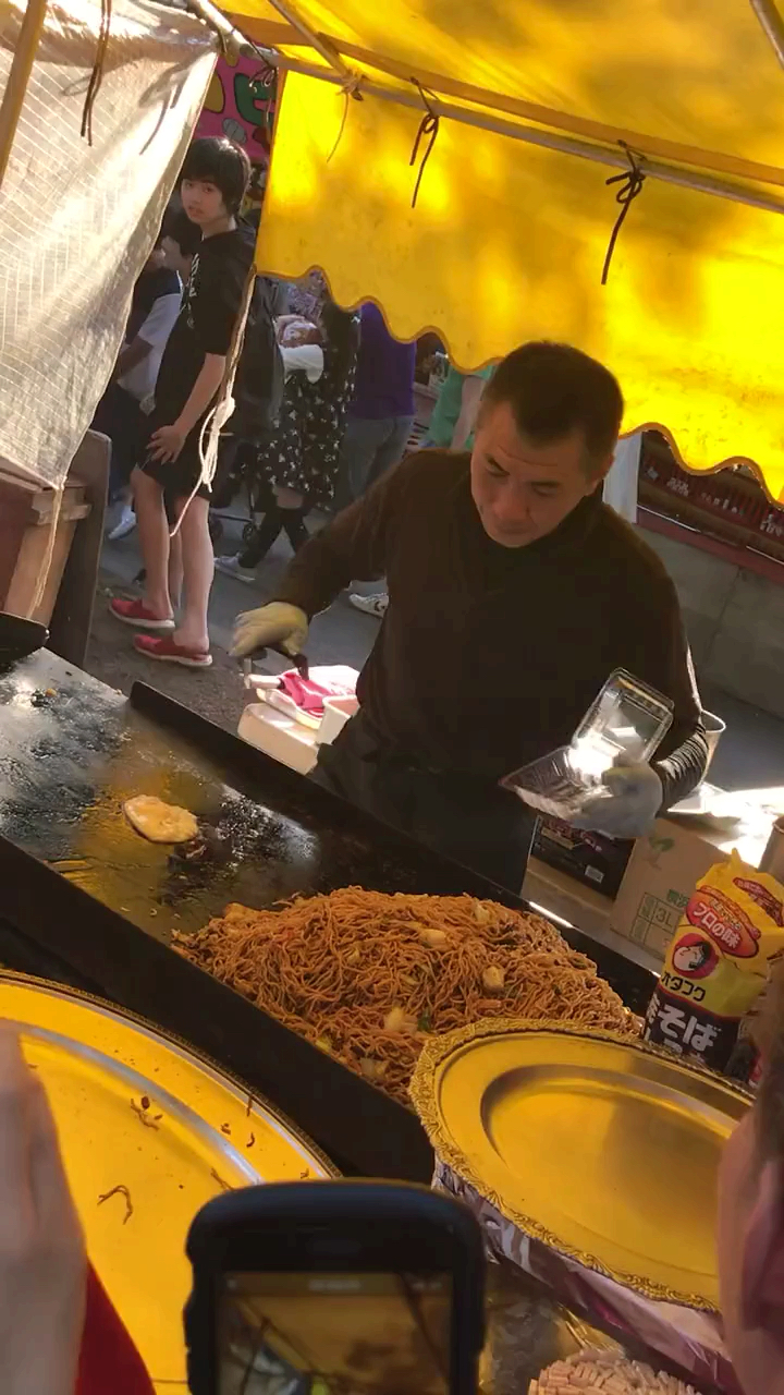 美食记#日本街头超有人气的炒面摊