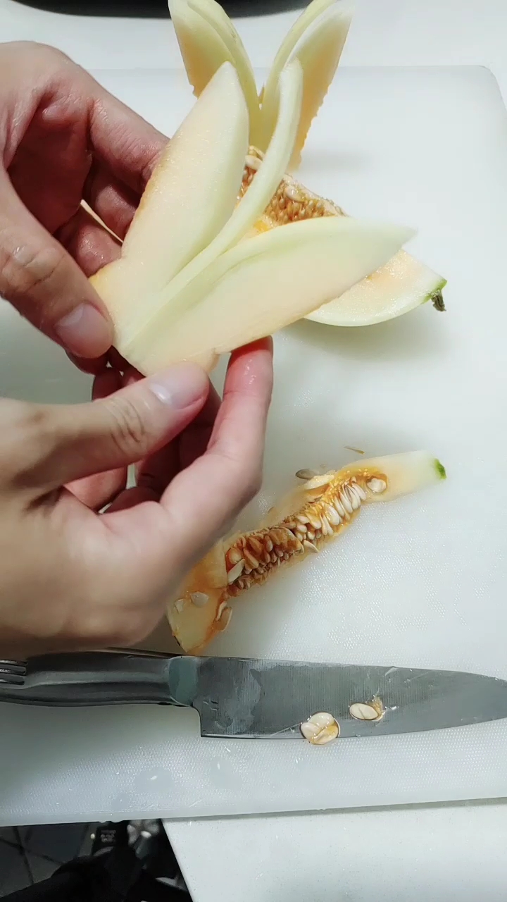 好看的眼睛#甜瓜可以这样切