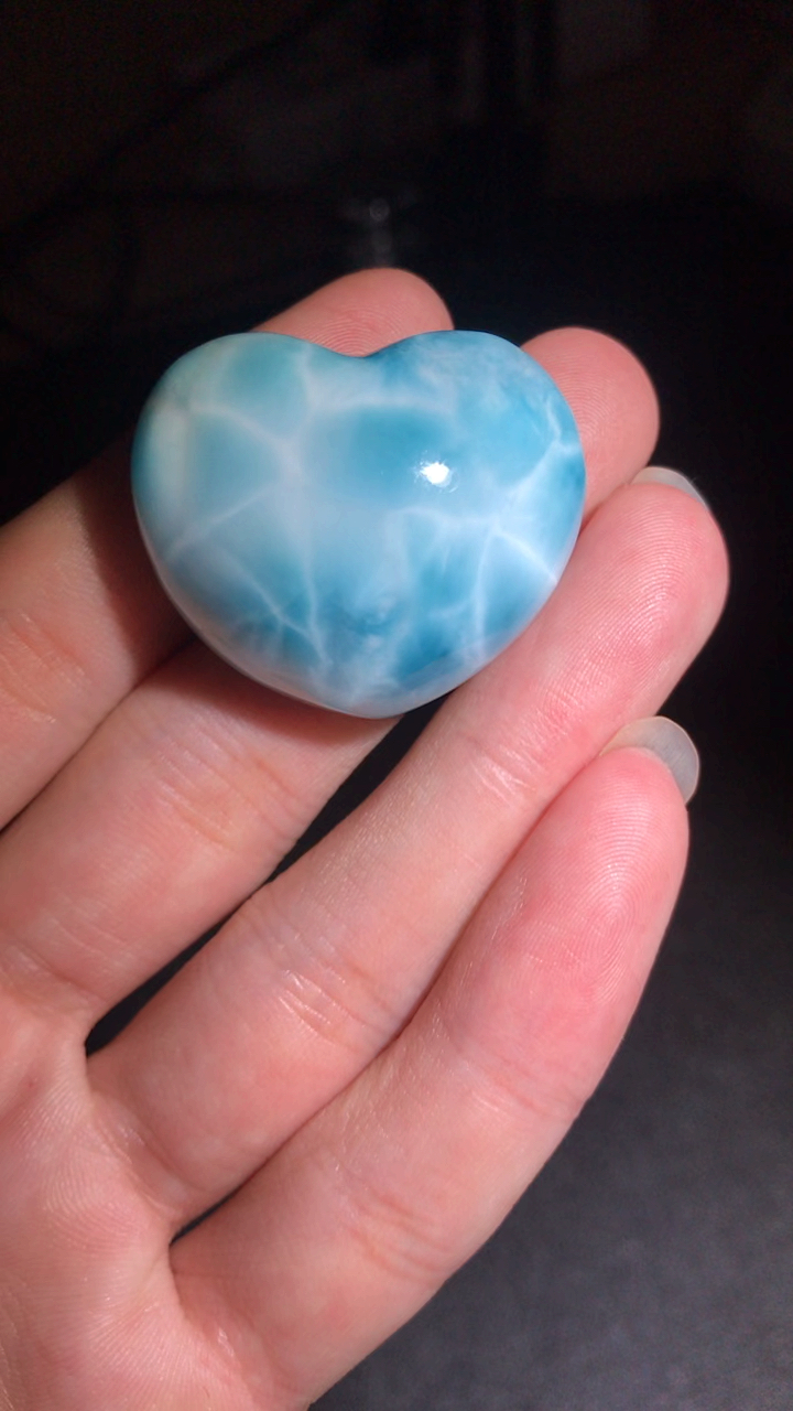 全民好物节#多米尼加海纹石满龙龟爱心吊坠