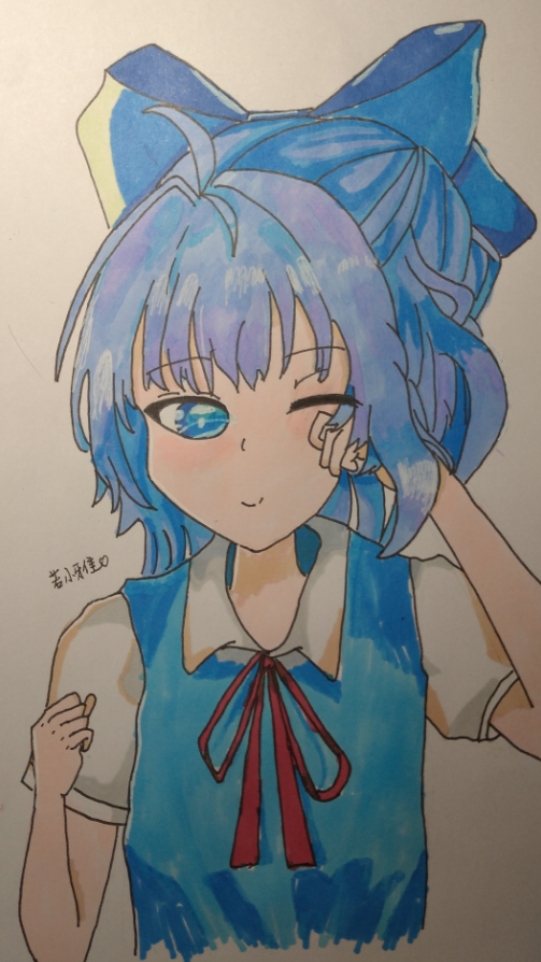 音为有你#马克笔头发上色教程