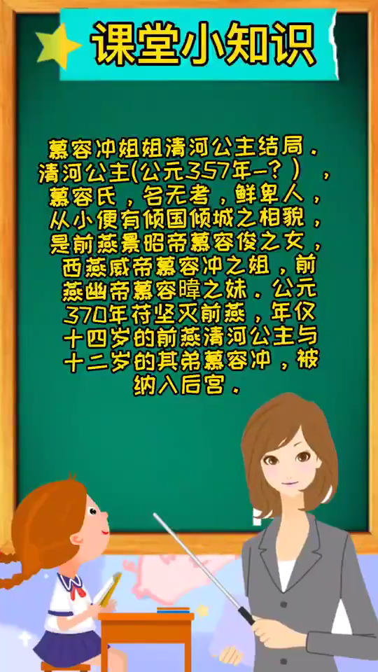 慕容冲姐姐清河公主结局