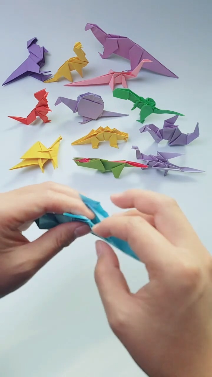 折纸恐龙大全之张口霸王龙#折纸 #手工 @小助手