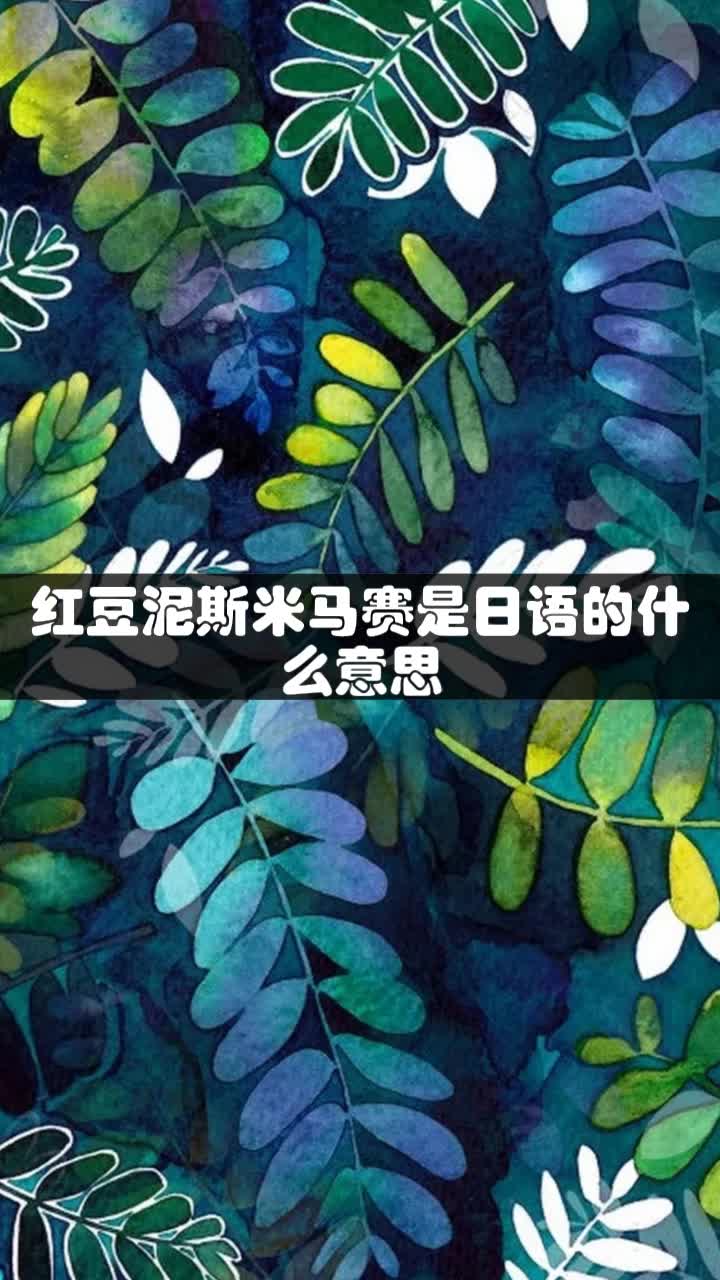 红豆泥斯米马赛是日语的什么意思
