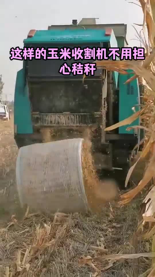 这样的玉米收割机不用担心秸秆-度小视