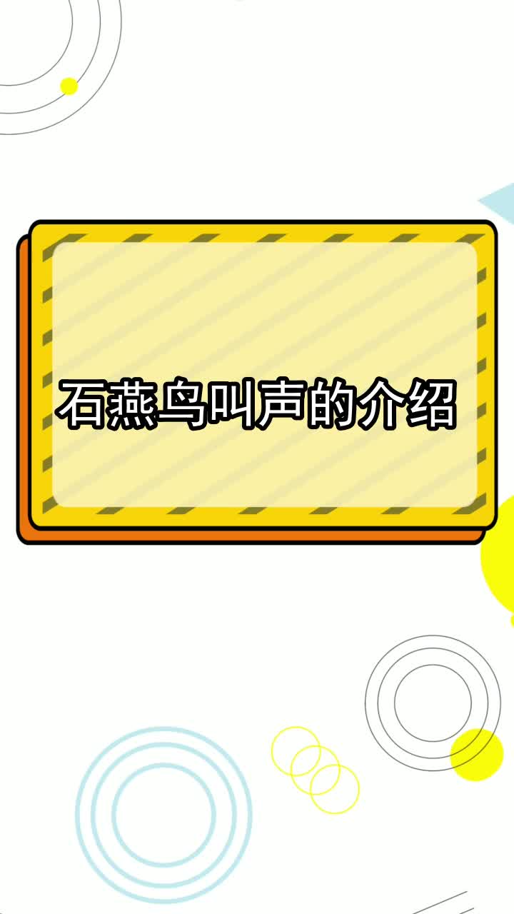 石燕鸟叫声的介绍,你听懂了吗