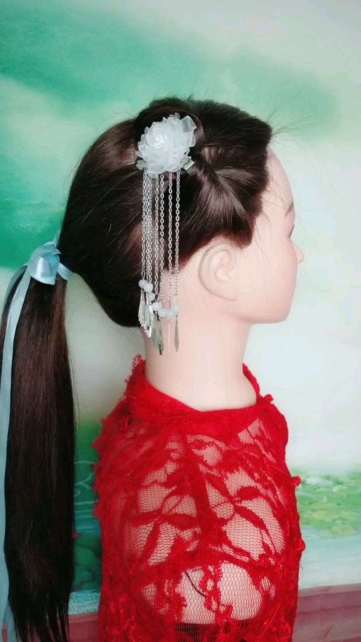 齐肩短发汉服发型