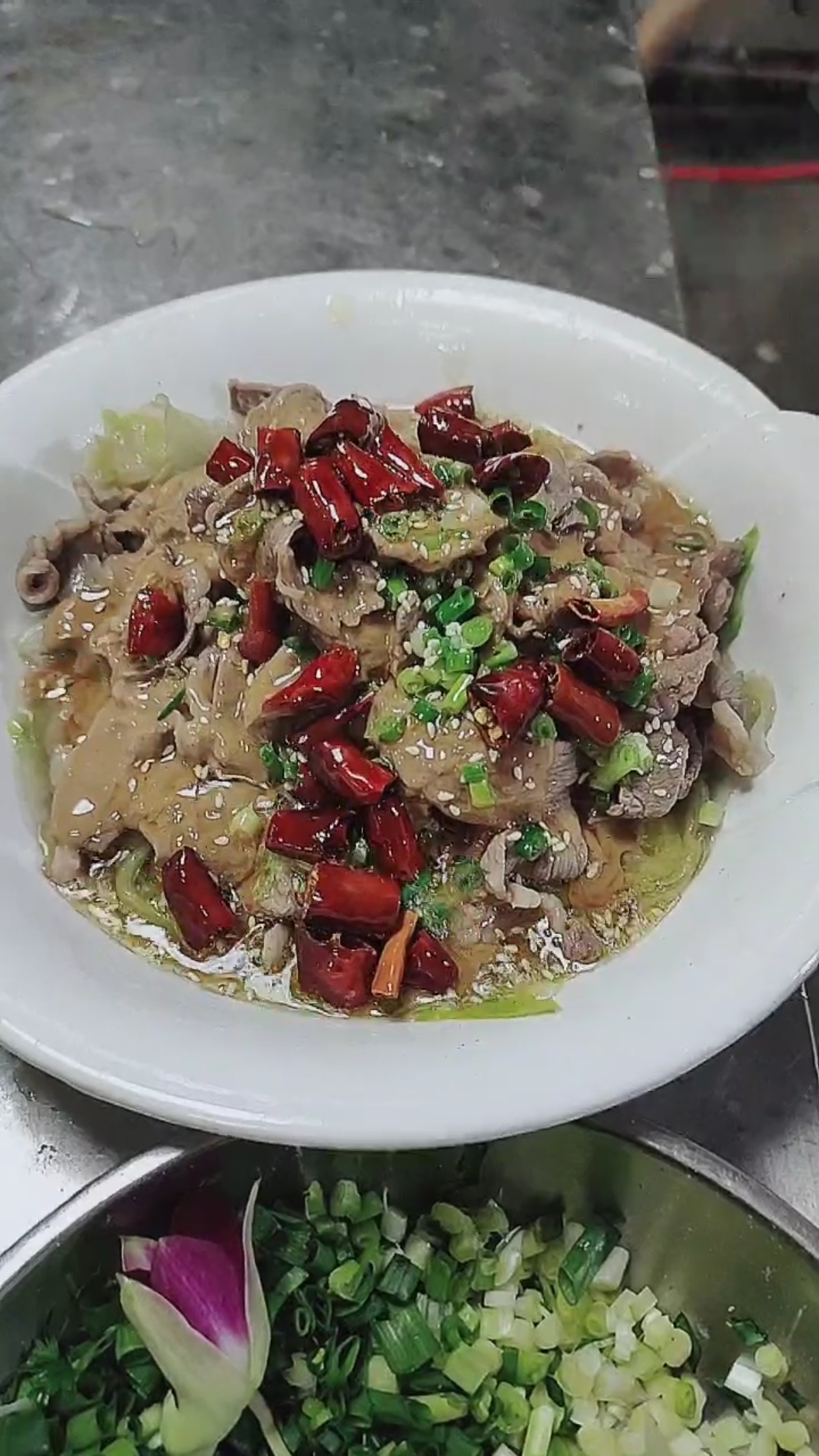 美食#油泼辣子羊肉,香辣好吃.-度小视