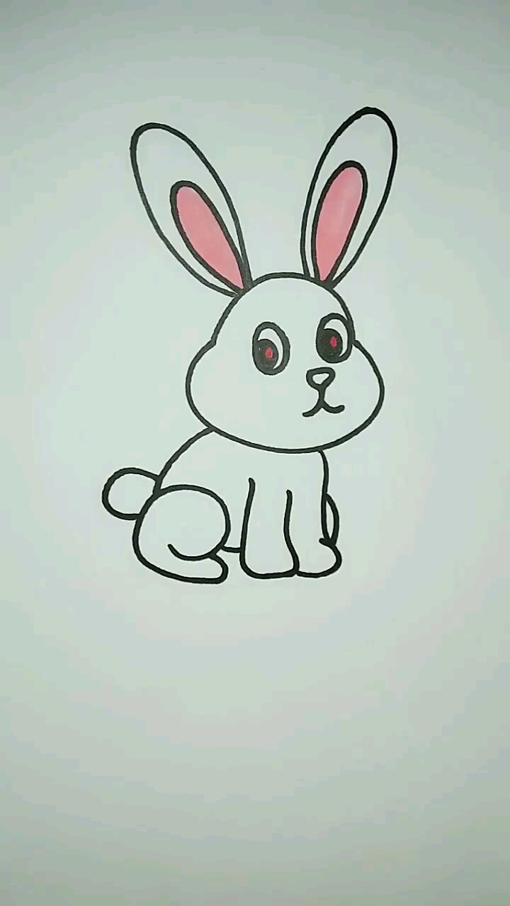 画画原来如此简单#萌萌哒小白兔