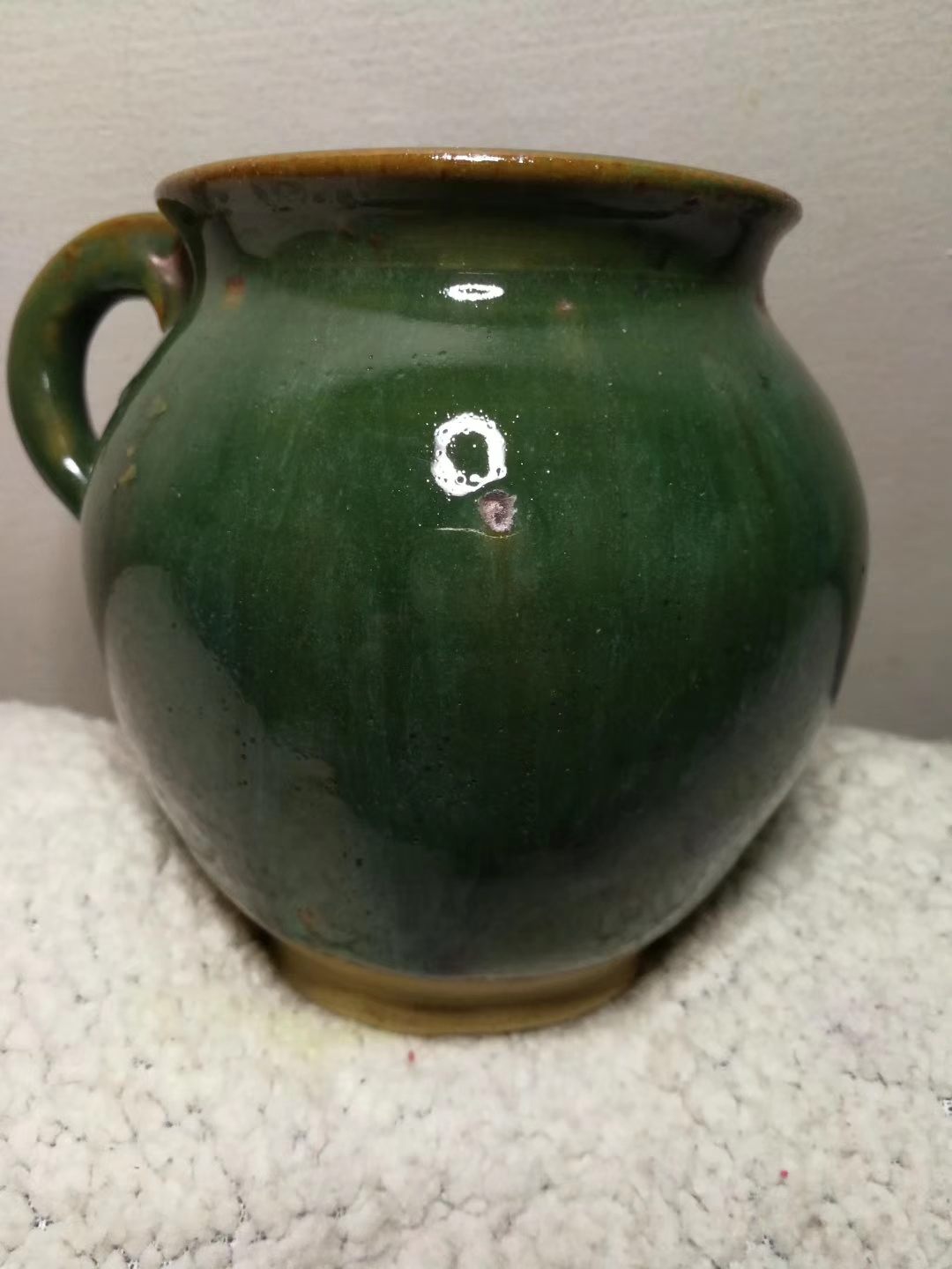 清代绿釉酒壶图片