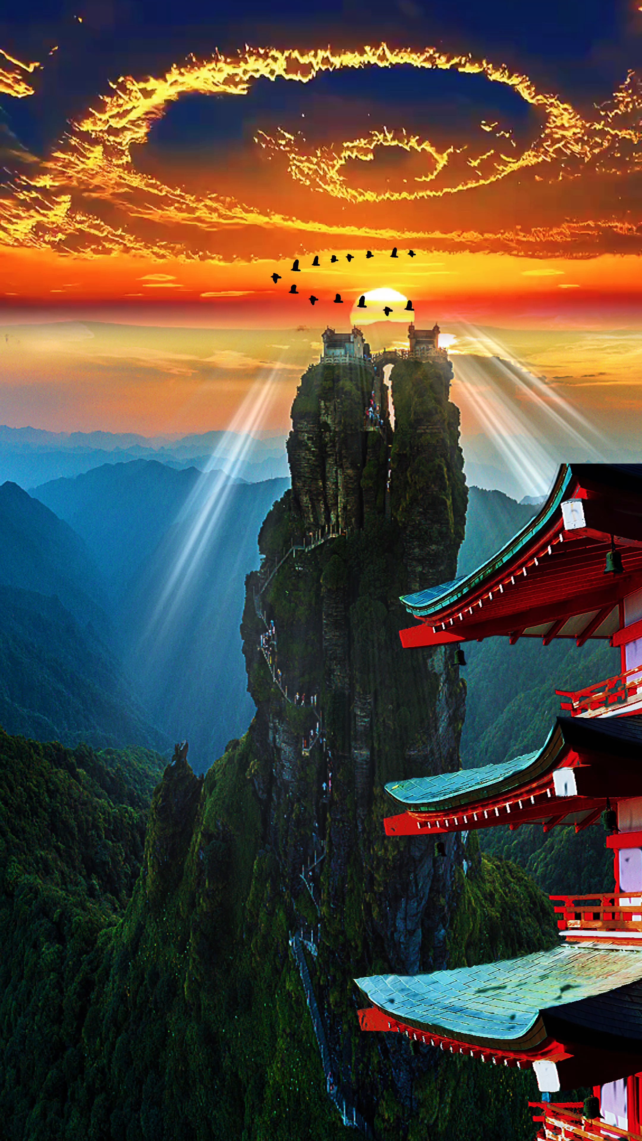 风景#大自然的鬼斧神工,加上古人的智慧,500年前建造而成,梵净山的美