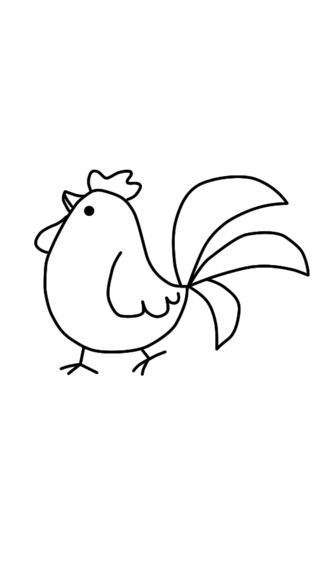 公鸡的简笔画 幼儿图片