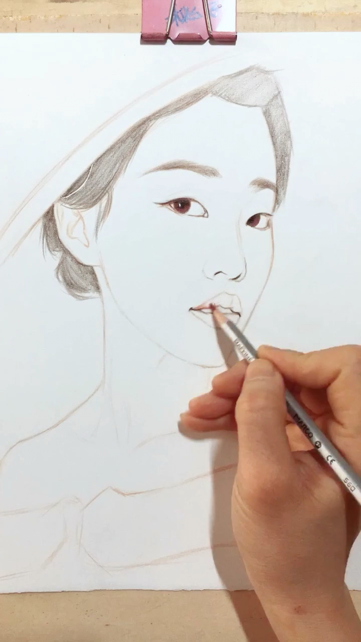 表白女神#媚眼红唇画出来