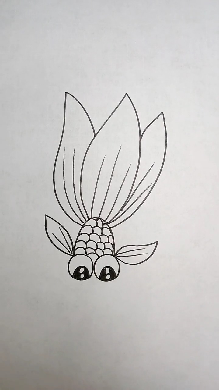 画一条好看的鱼,这两个大眼睛,我太喜欢了!