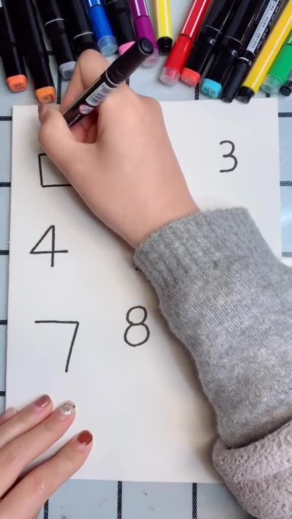 儿童创意画,数字画