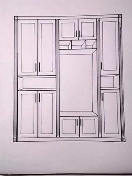 手绘一点透视玄关鞋柜内部结构设计及画法技巧 