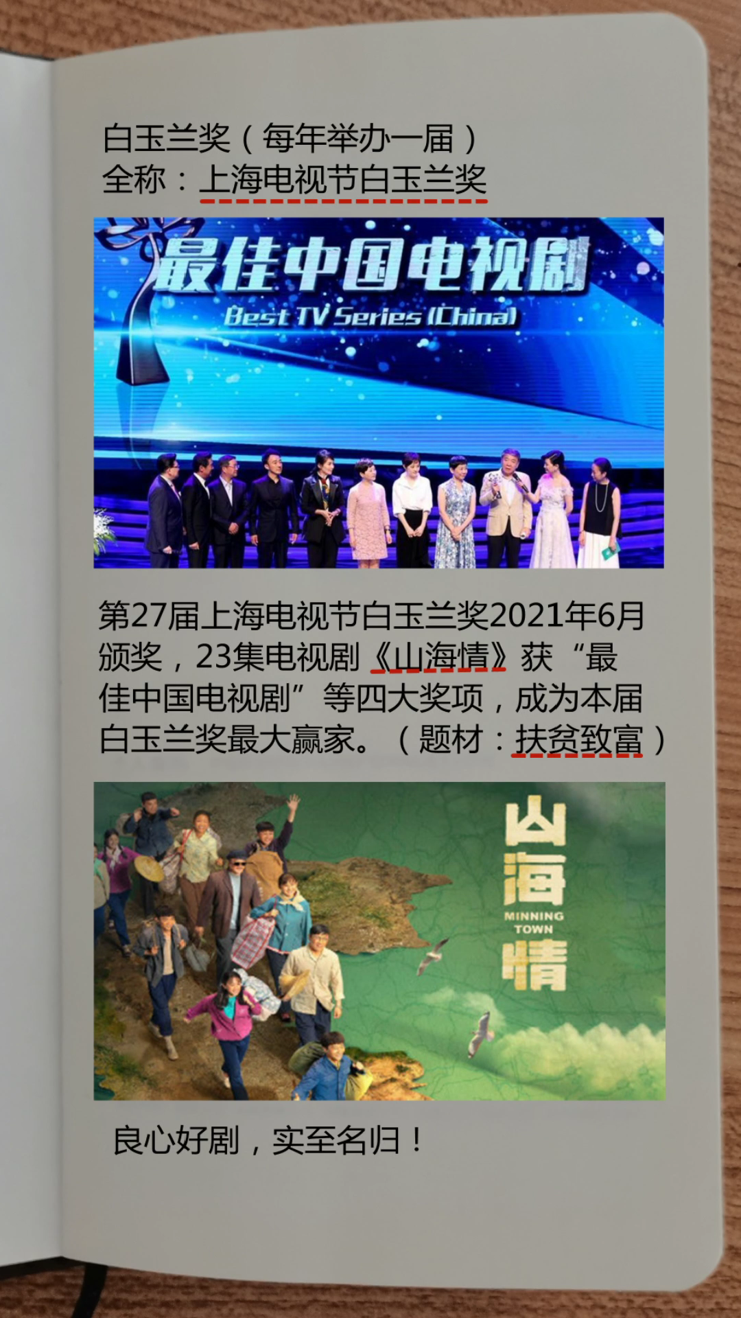 中国电视剧三大奖.觉醒年代已上映,获奖了吗?#白玉兰奖