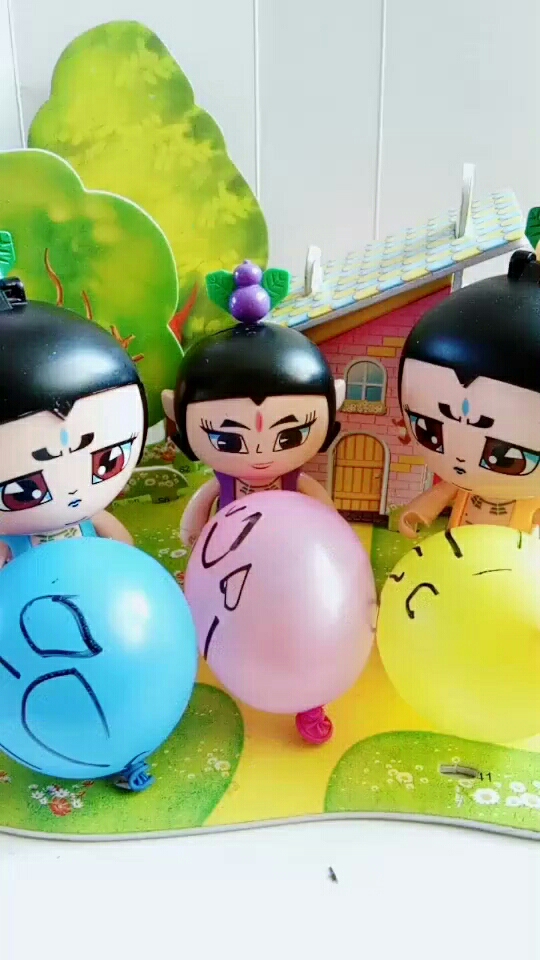 葫芦娃们的气球,谁画的好看呢?