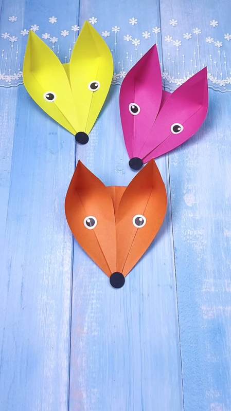 创意手工#一张纸折一只可爱的小狐狸,快给家里幼儿园的小朋友收藏