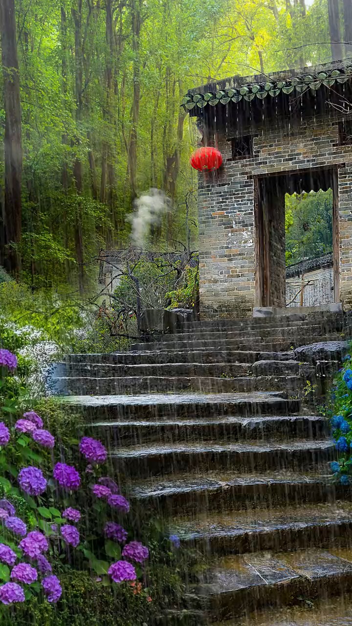 有人赏烟雨,有人嫌雨急,一念当下,即是自在,听雨,风景,归隐山林