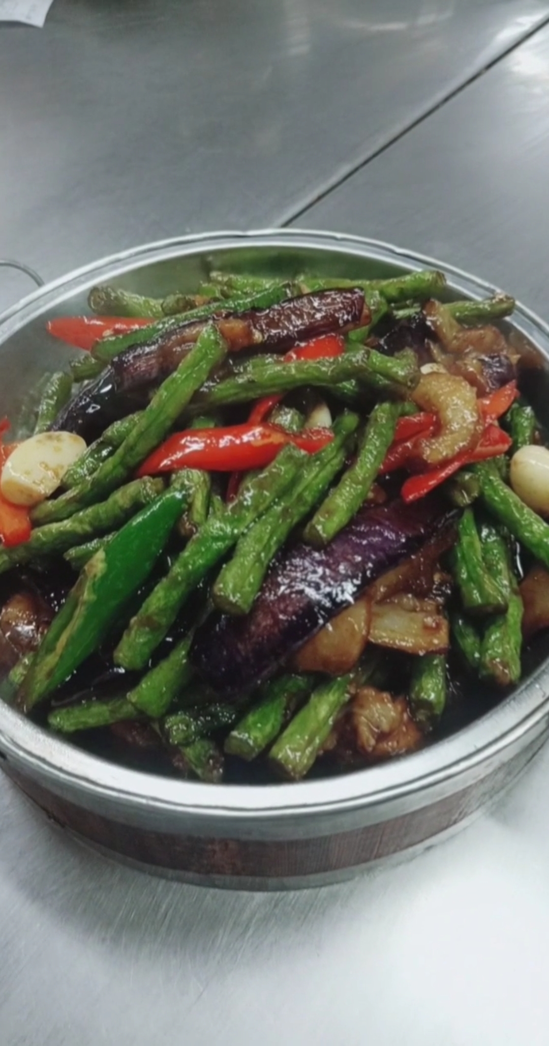 杭茄炒豆角做法