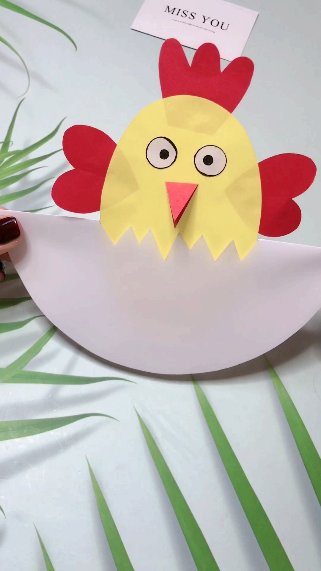 创意手工diy#摇摆蛋壳小鸡