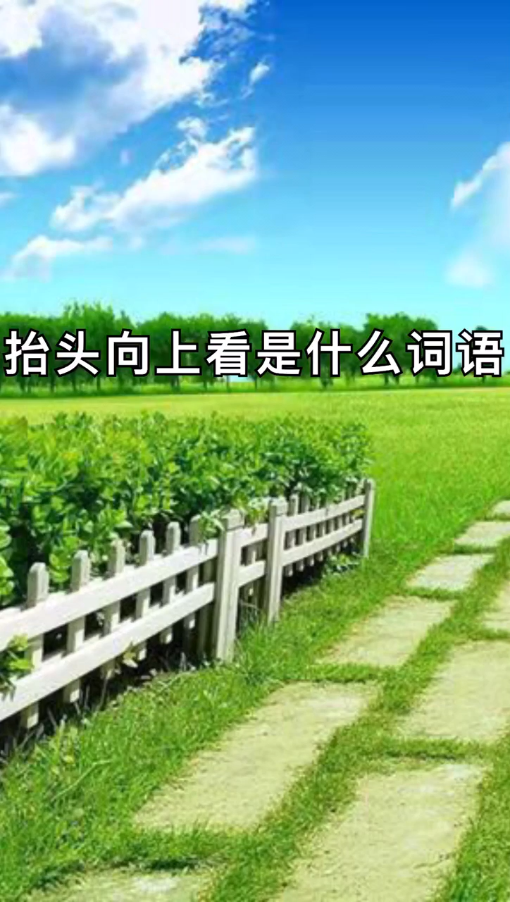 我来告诉你抬头向上看是什么意思
