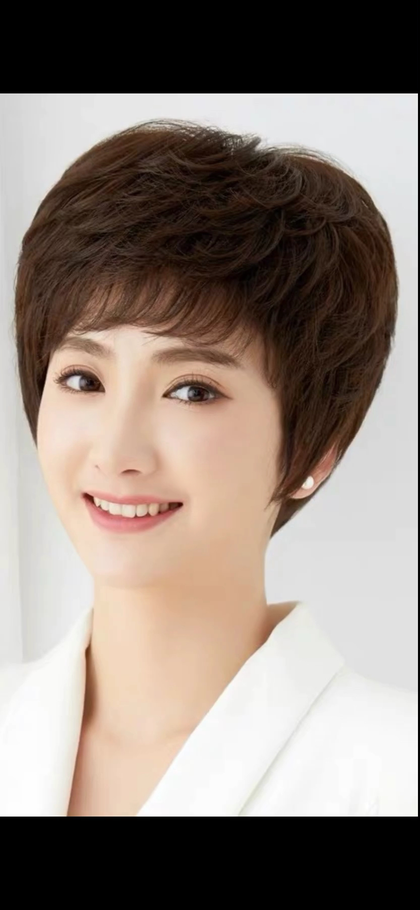 全真发纯手工钩织发套#妈妈款发型,选对发型让你年轻十岁