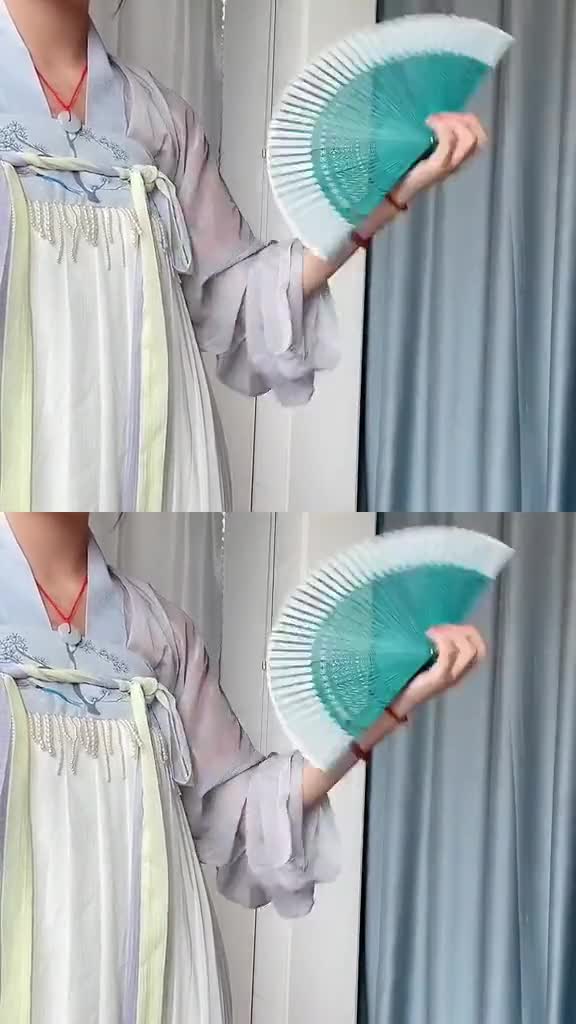 巩俐转扇教程慢动作,学会了做一个帅气的汉服女孩吧!